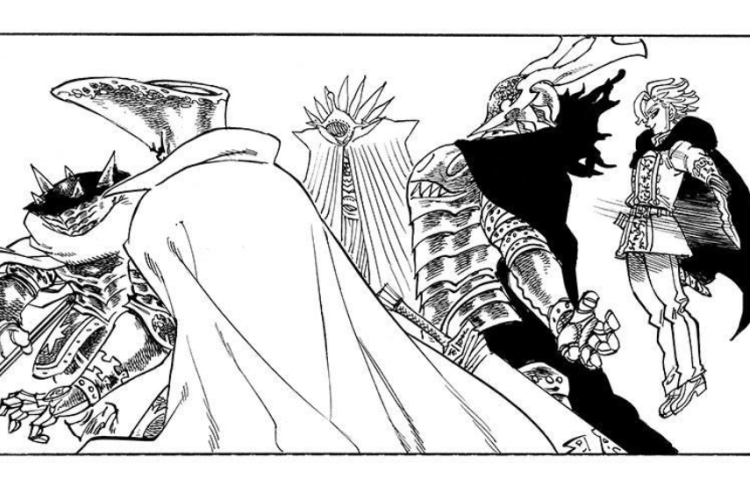 Spoiler do Manga Mokushiroku no Yonkishi Capítulo 223 PT BR, Uma batalha emocionante!