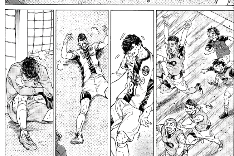 Link de Leitura el Mangá Ao Ashi Capítulo 409 Scan PT BR, Chutes impressionantes que emocionam!