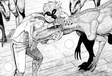 Mangá Dandadan Capítulo 241 PT BR, Dinossauros transformados em brinquedos da Jiji